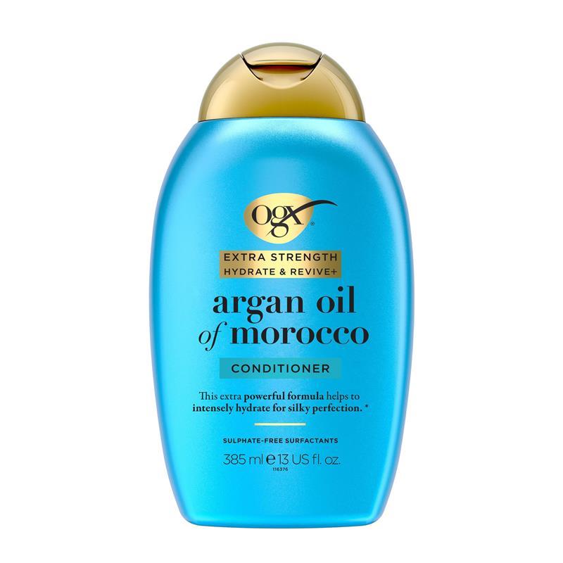 Load image into Gallery viewer, Ogx Extra Strength Hydrate &amp; Repair + Argan Oil of Morocco Conditioner For Damaged Hair 385mL
