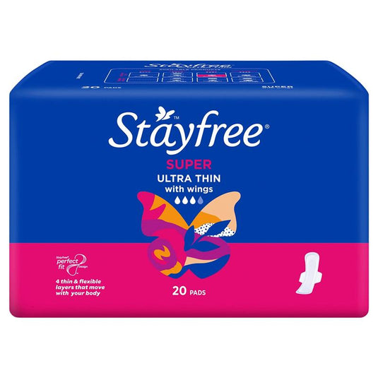 Stayfree Ultra Thin Super Sanitary Pads With Wings 20 Pack