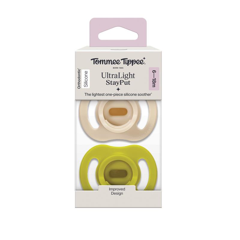 Load image into Gallery viewer, Tommee Tippee Ultralight Soother Day 6-18 Months 2 Pack
