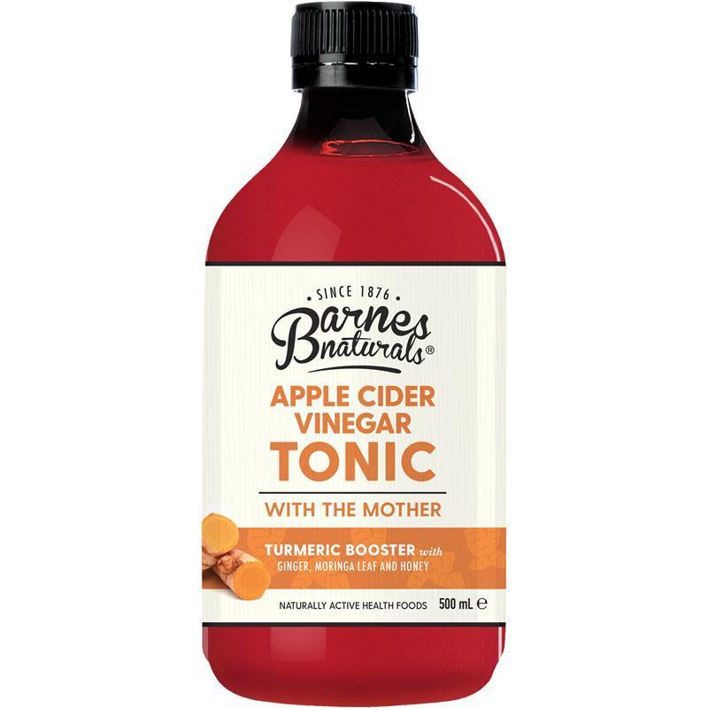 Load image into Gallery viewer, Barnes Naturals Apple Cider Vinegar Tonic with The Mother Turmeric Booster 500ml
