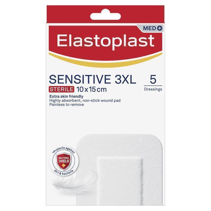 Load image into Gallery viewer, Elastoplast Sensitive Dressing 3XL 10x15cm 5 Dressings
