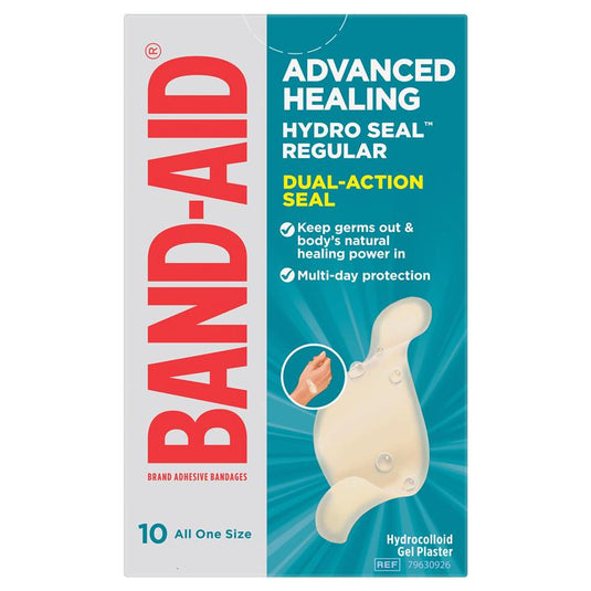 Band-Aid Advanced Healing Hydro Seal Gel Plasters Regular 10 Pack