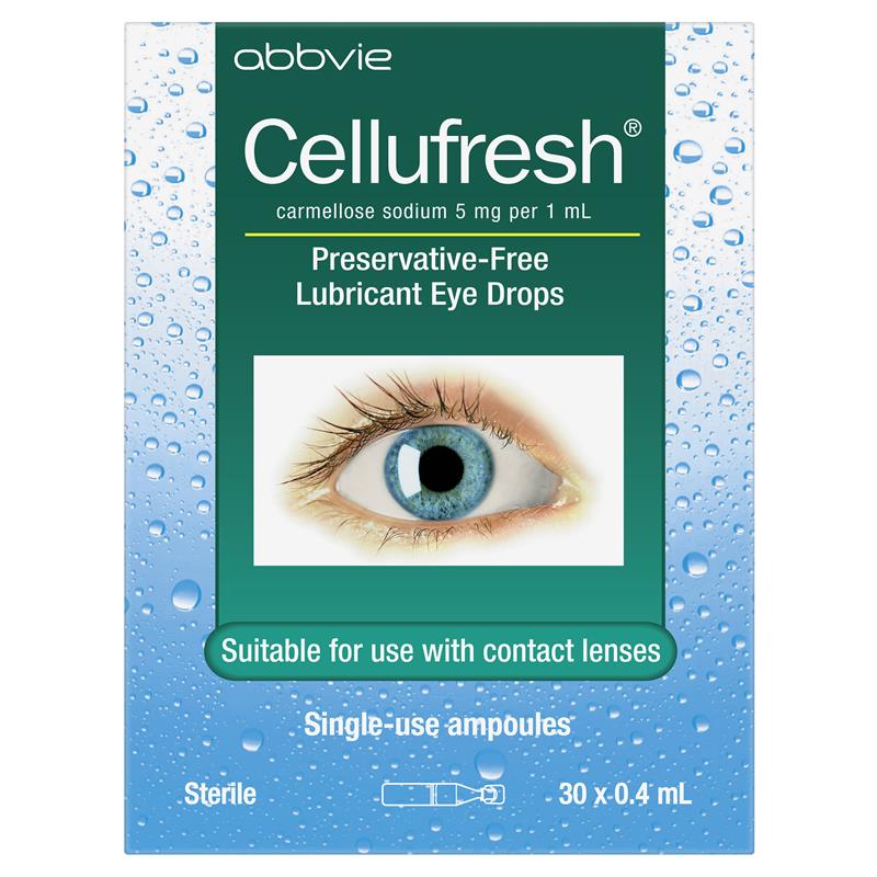 Load image into Gallery viewer, Cellufresh Eye Drops 30 x 0.4ml Vials
