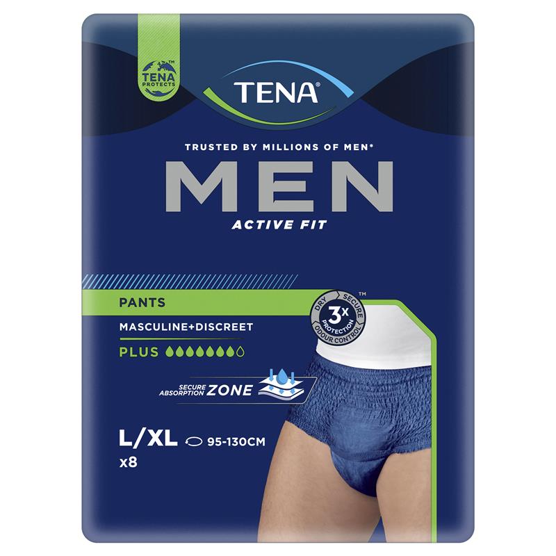 Load image into Gallery viewer, TENA Pant Men Active Fit Plus Large 8 Pack
