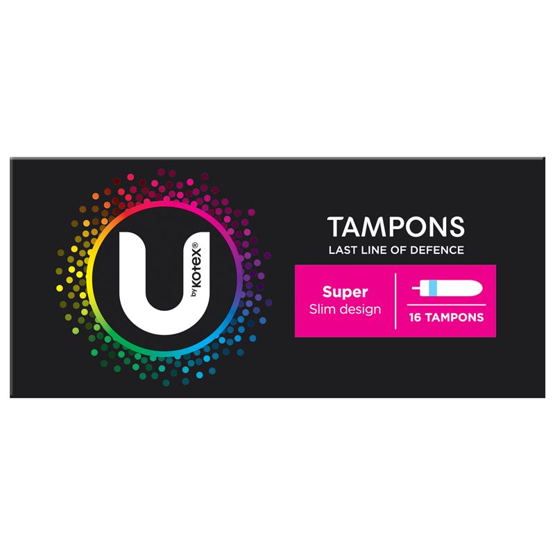 Load image into Gallery viewer, U by Kotex Slim Tampons Super 16 Pack
