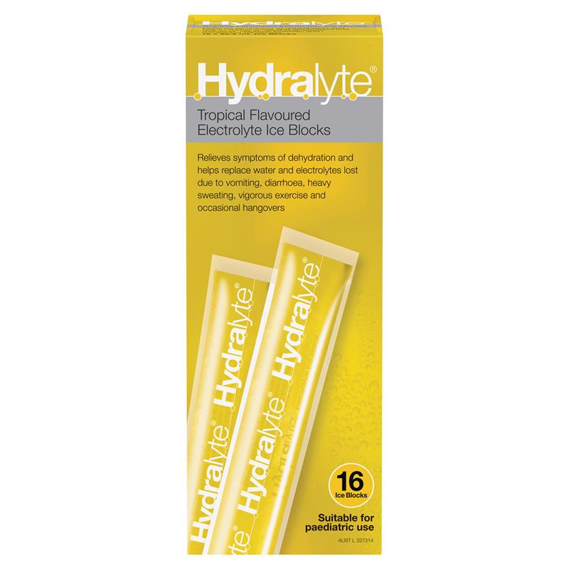 Load image into Gallery viewer, Hydralyte Electrolyte Ice Blocks Tropical 16
