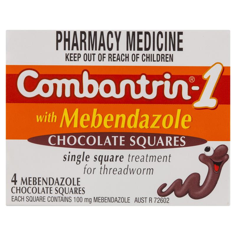 Load image into Gallery viewer, Combantrin -1 Threadworm Chocolate Squares 4 Pack
