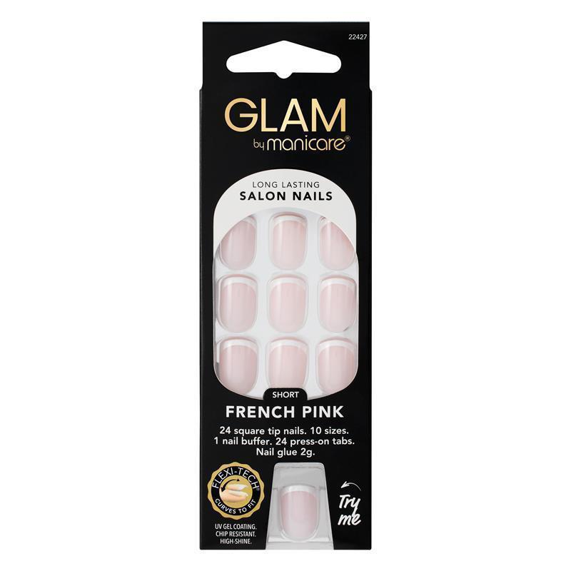 Load image into Gallery viewer, Glam By Manicare Press On Nails French Pink Short Square French Kit
