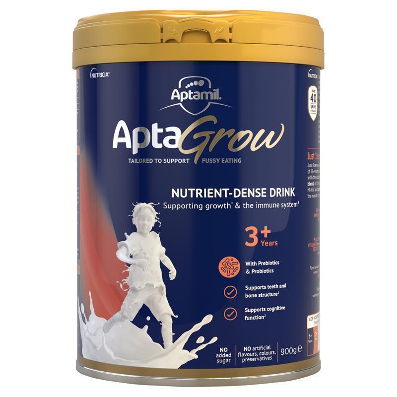 Load image into Gallery viewer, AptaGrow Nutrient-Dense Milk Drink From 3+ Years 900g
