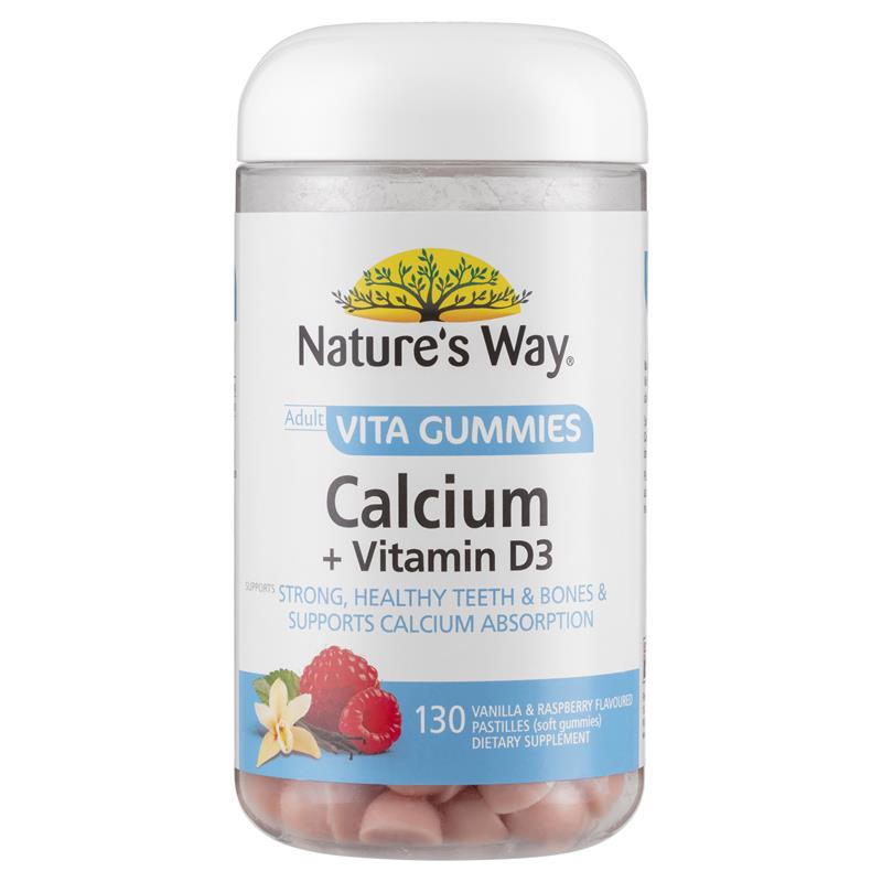 Load image into Gallery viewer, Nature's Way Adult Vita Gummies Calcium + D 130 Gummies Exclusive Size
