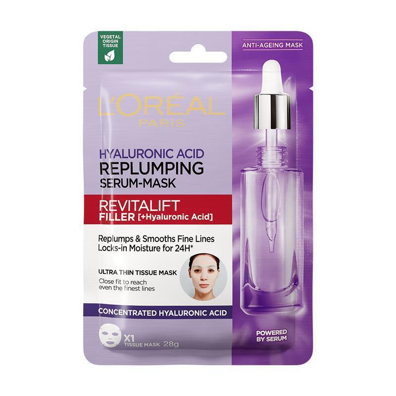 Load image into Gallery viewer, L'Oreal Paris Revitalift Filler Hyaluronic Acid Plumping Anti Wrinkle Sheet Mask
