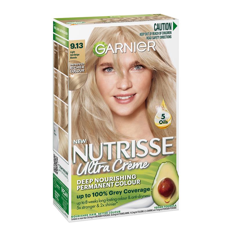 Load image into Gallery viewer, Garnier Nutrisse Pearly Blondes 9.13 Light Ash Beige Blonde
