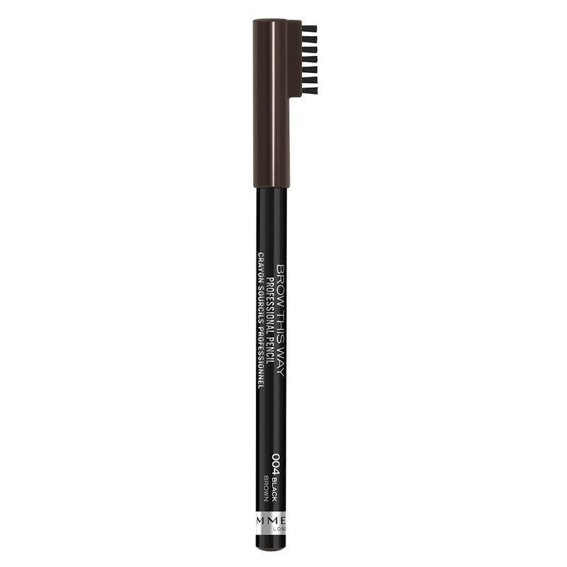 Load image into Gallery viewer, Rimmel Brow This Way Professional Pencil 004 Black Brown
