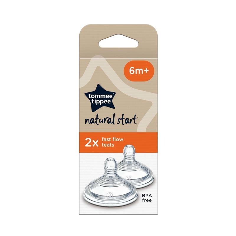Load image into Gallery viewer, Tommee Tippee Natural Start Fast Flow Teats 2 Pack

