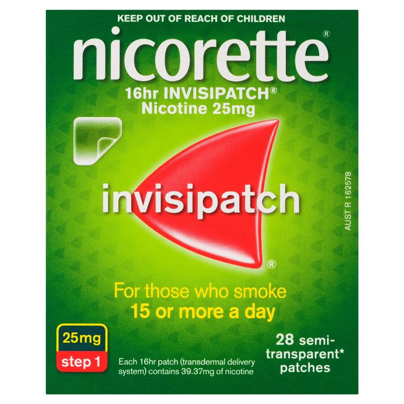 Load image into Gallery viewer, Nicorette Quit Smoking Nicotine 16 Hour Invisipatch Step 1 28 Pack
