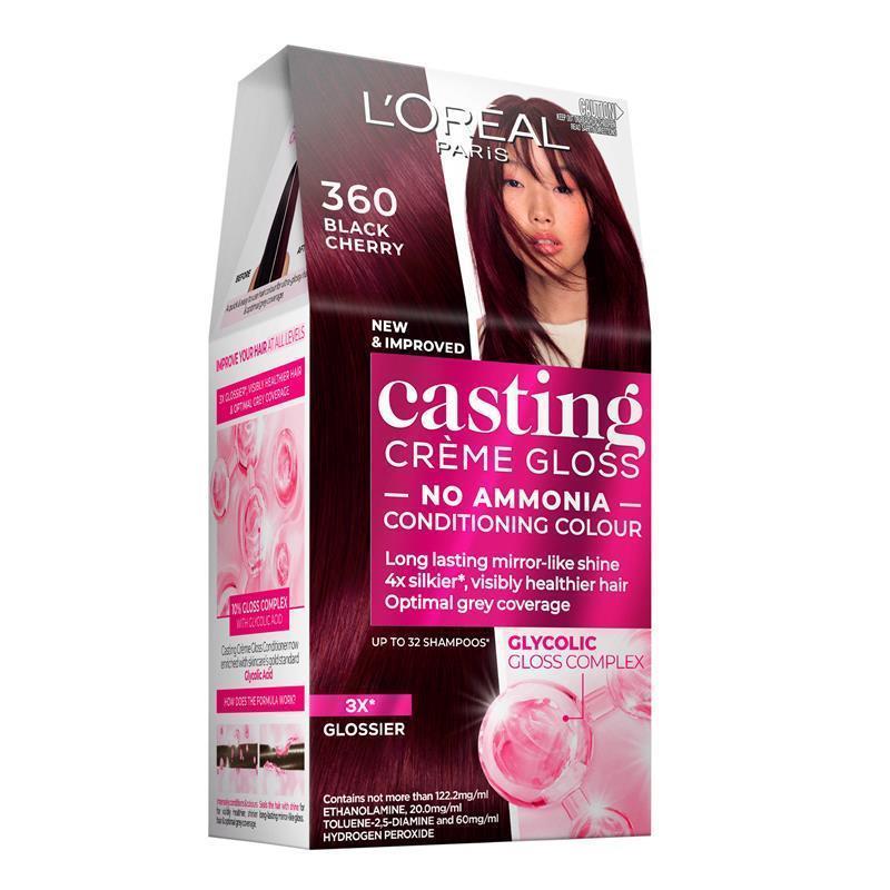 Load image into Gallery viewer, L'Oreal Paris Casting Creme Gloss Semi-Permanent Hair Colour - 360 Black Cherry (Ammonia Free)
