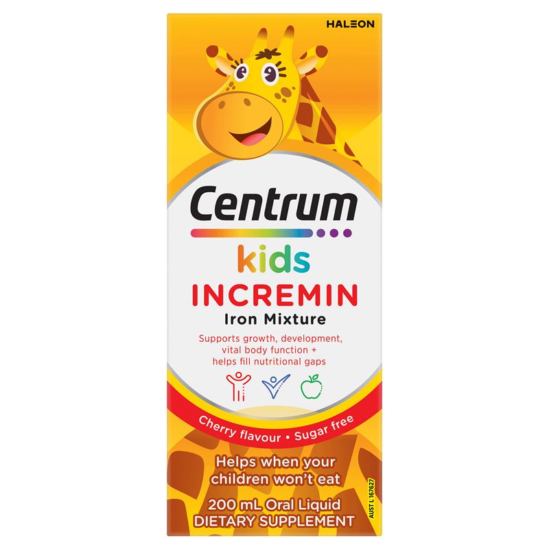 Load image into Gallery viewer, Centrum Kids Incremin Iron Mixture Cherry Flavour 200ml
