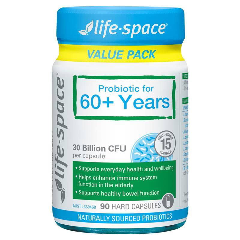 Load image into Gallery viewer, Life-Space Probiotic for 60+ Years 90 Capsules Exclusive Size
