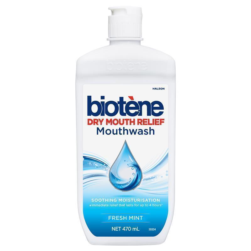 Load image into Gallery viewer, Biotene Dry Mouth Relief Mouthwash Fresh Mint 470mL
