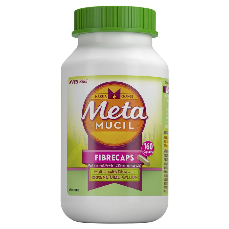 Load image into Gallery viewer, Metamucil Fibre Supplement FibreCaps 160 Capsules
