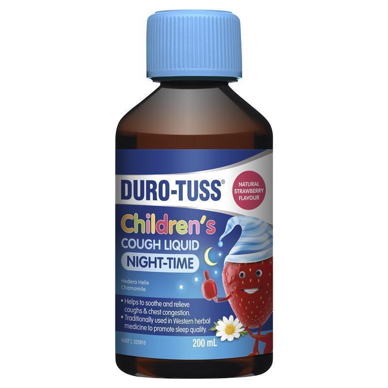 Load image into Gallery viewer, DURO-TUSS Children's Cough Liquid Night-Time Strawberry 200mL
