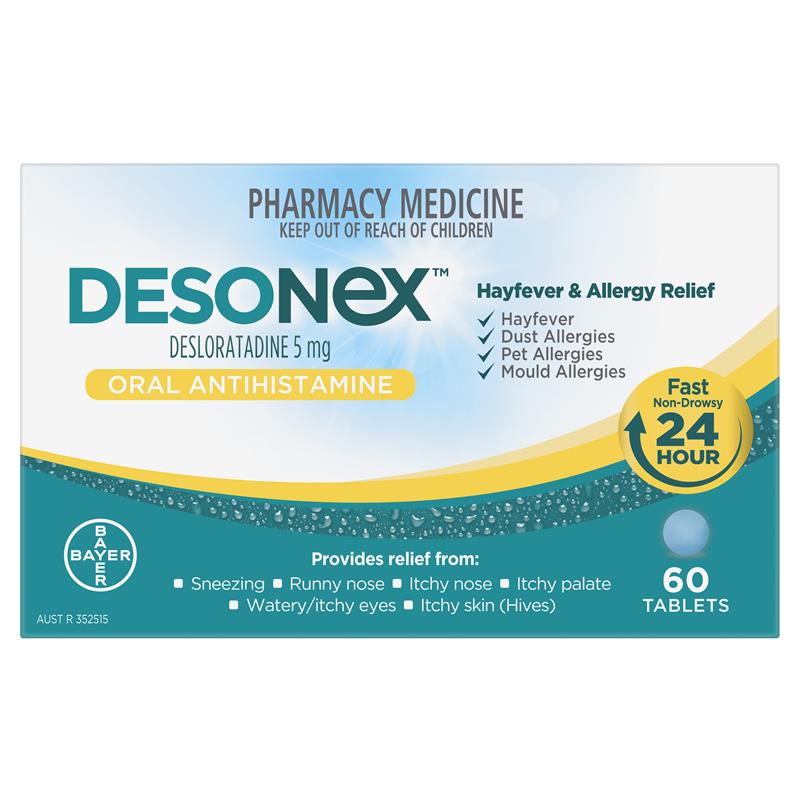 Load image into Gallery viewer, Desonex Allergy &amp; Hayfever 5mg 60 Tablets
