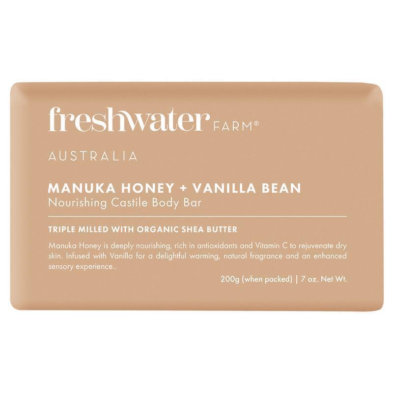 Load image into Gallery viewer, Freshwater Farm Manuka Honey &amp; Vanilla Bean Body Bar 200g
