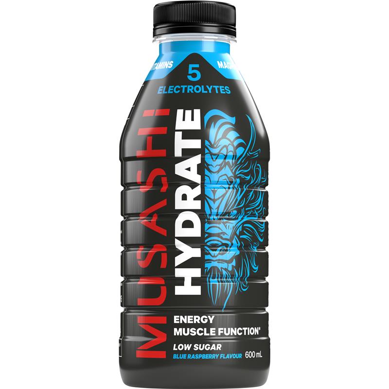 Load image into Gallery viewer, Musashi Hydrate Blue Raspberry 600ml
