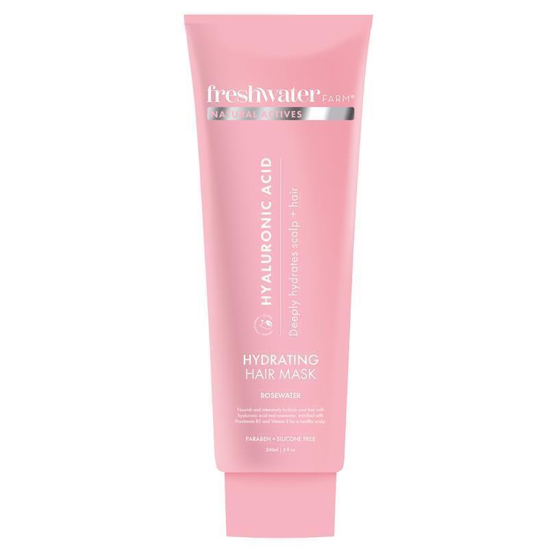 Load image into Gallery viewer, Freshwater Farm Hydrating Hyaluronic Hair Mask Rosewater 240ml
