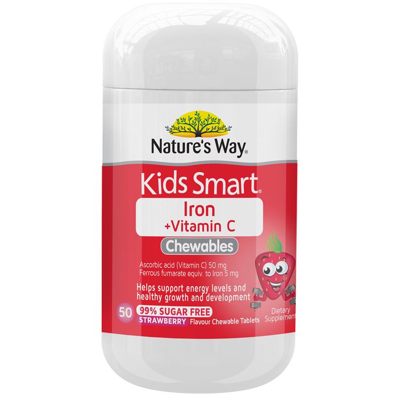 Load image into Gallery viewer, Nature's Way Kids Smart Iron Chewable 50 Tablets
