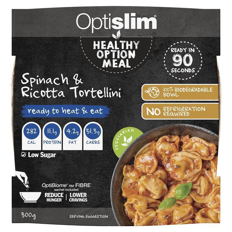 Load image into Gallery viewer, Optislim Healthy Option Meal Spinach &amp; Ricotta Tortellini 300g NEW
