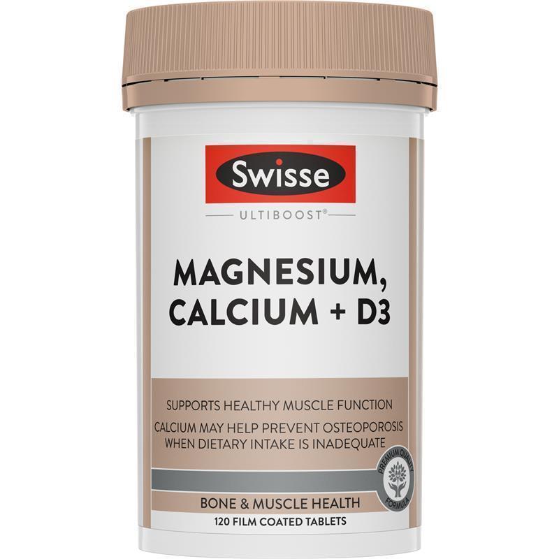 Load image into Gallery viewer, Swisse Ultiboost Magnesium Calcium + Vitamin D 120 Tablets

