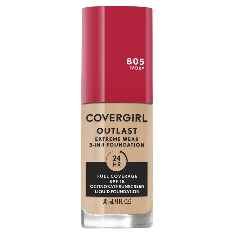Load image into Gallery viewer, Covergirl Outlast Extreme Wear Foundation 805 Ivory 30ml
