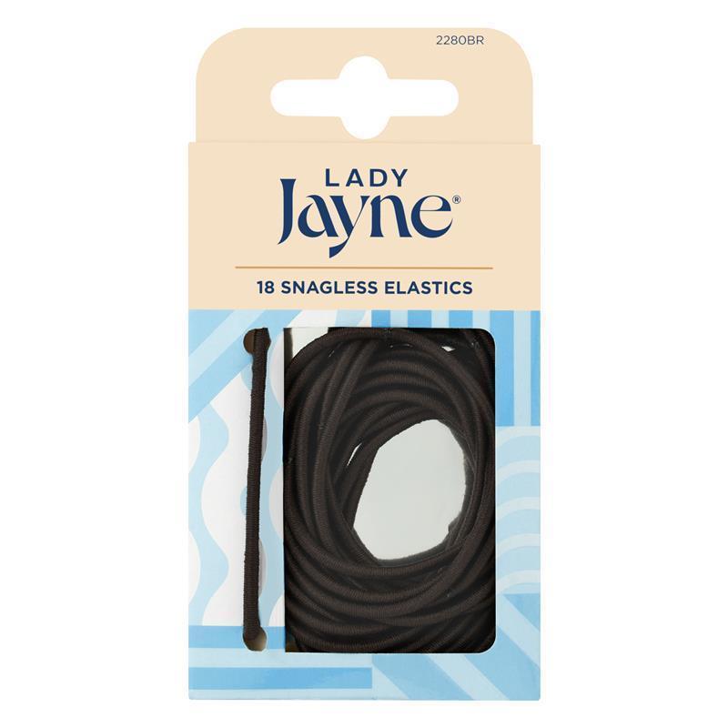 Load image into Gallery viewer, Lady Jayne Snagless Hair Elastics Brown 18 Pack
