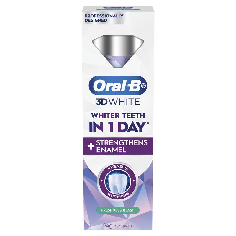 Load image into Gallery viewer, Oral B Toothpaste 3D White Intensive Whitening Freshness Blast 94g
