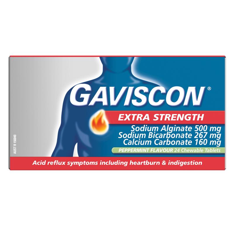 Load image into Gallery viewer, Gaviscon Extra Strength Peppermint Flavour 24 Tablets
