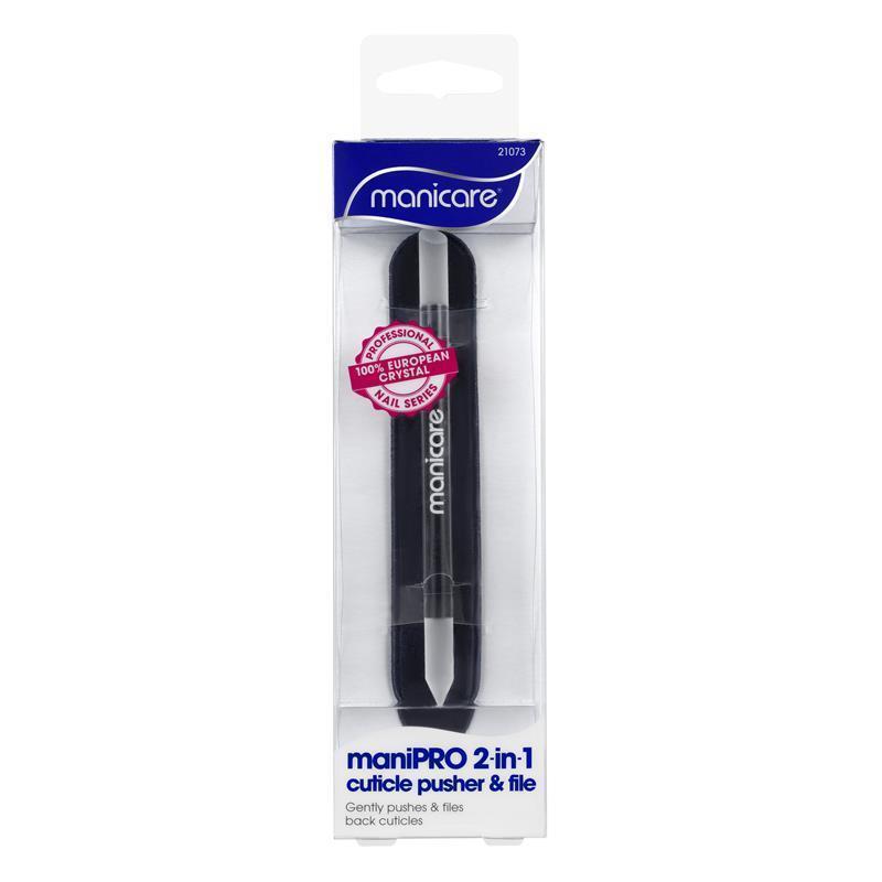 Load image into Gallery viewer, Manicare ManiPRO 2-In-1 Cuticle Pusher &amp; File European Crystal
