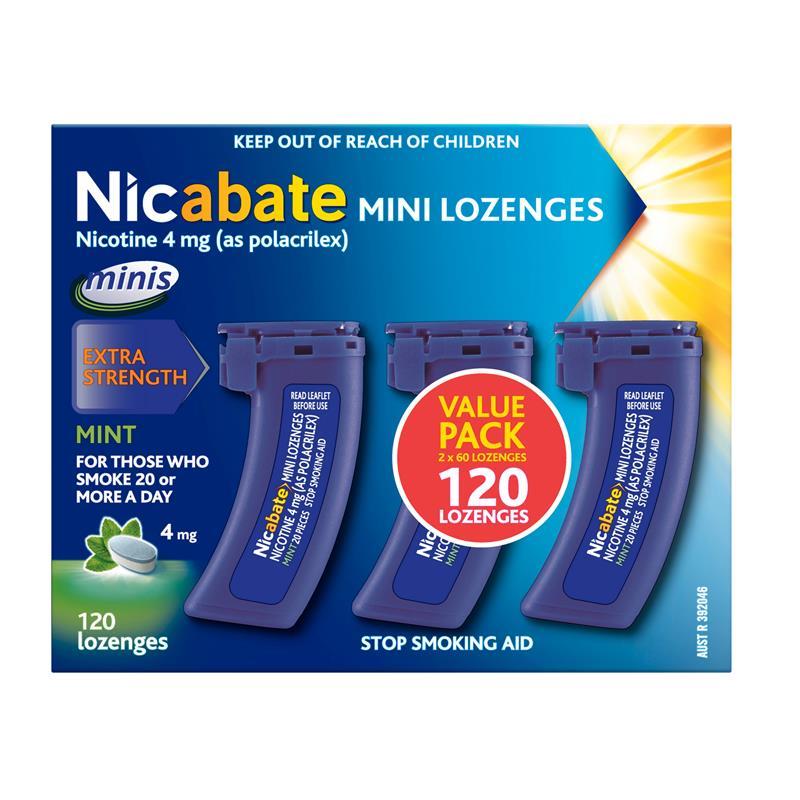 Load image into Gallery viewer, Nicabate Minis 4mg 120 Lozenges Exclusive Size
