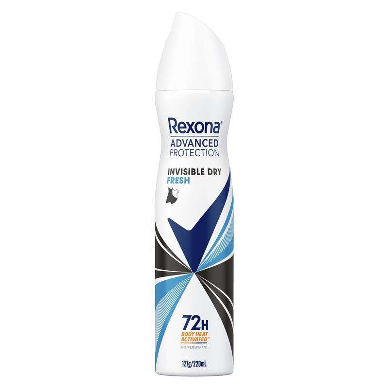Load image into Gallery viewer, Rexona Women Advanced Antiperspirant Aerosol Invisible Dry Fresh 220ml
