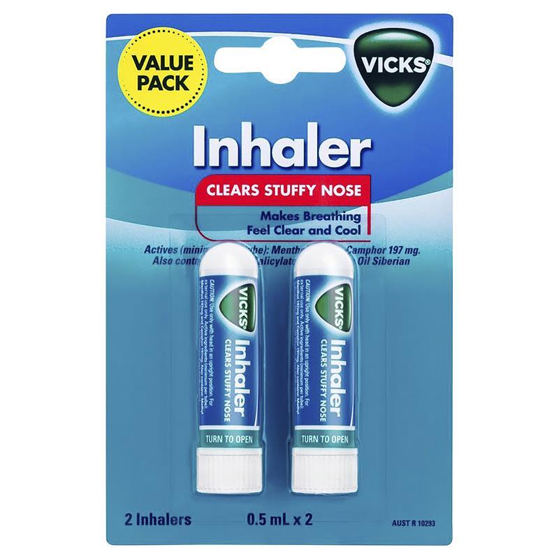 Load image into Gallery viewer, Vicks Inhaler Nasal Decongestant 2 Pack
