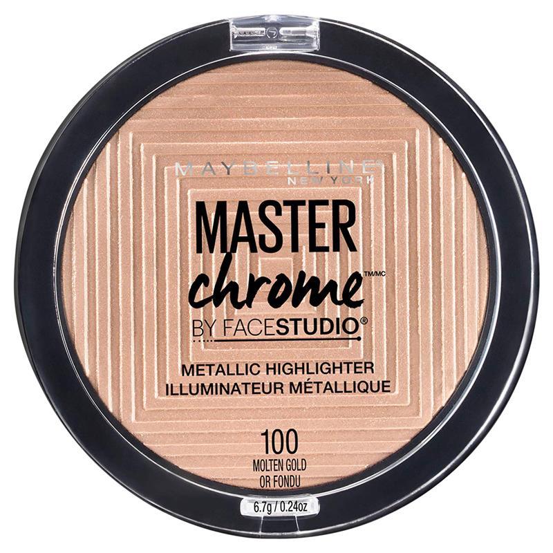 Load image into Gallery viewer, Maybelline Master Chrome Metallic Powder Highlighter - Molten Gold
