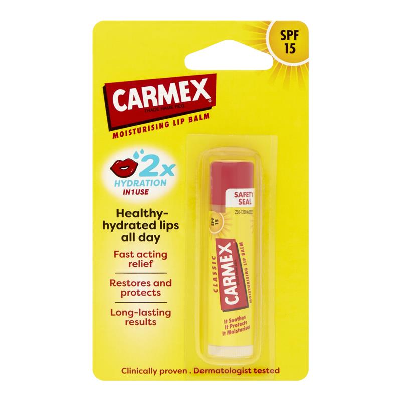Load image into Gallery viewer, Carmex Lip Balm Original Click Stick SPF15 4.25g
