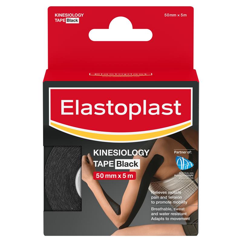 Load image into Gallery viewer, Elastoplast Kinesiology Tape Black 50mm x 5m
