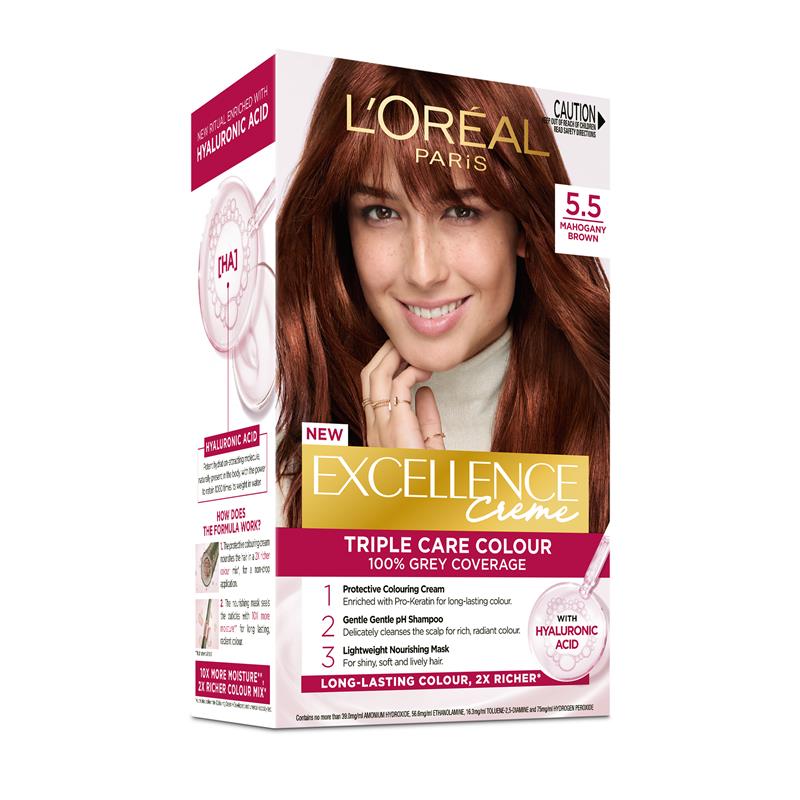 Load image into Gallery viewer, L'Oreal Excellence Creme 5.5 Mahogany Brown Hair Colour
