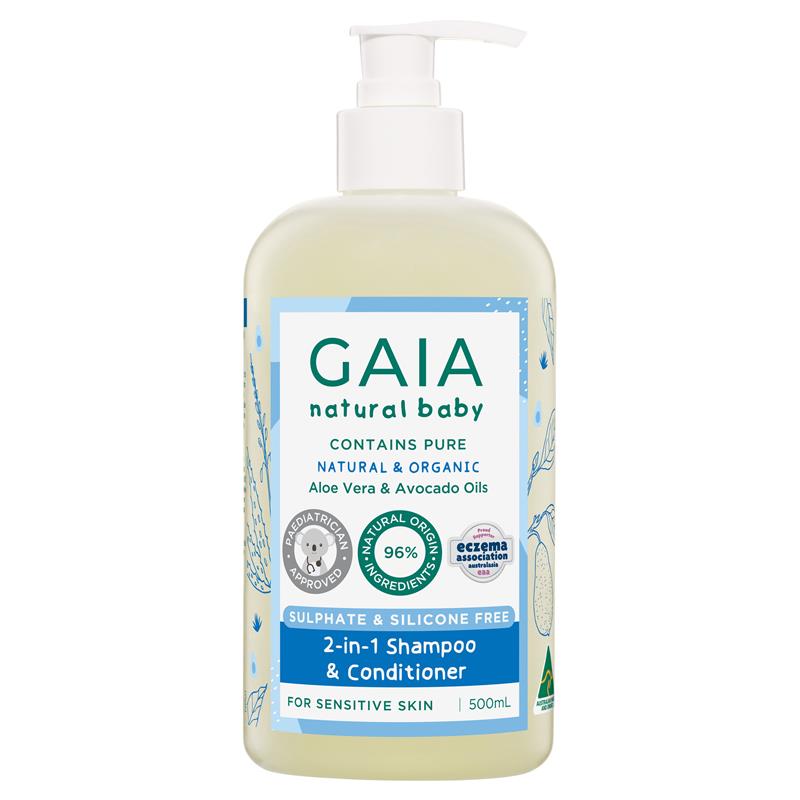 Load image into Gallery viewer, Gaia Natural Baby 2 in 1 Shampoo and Conditioner 500ml

