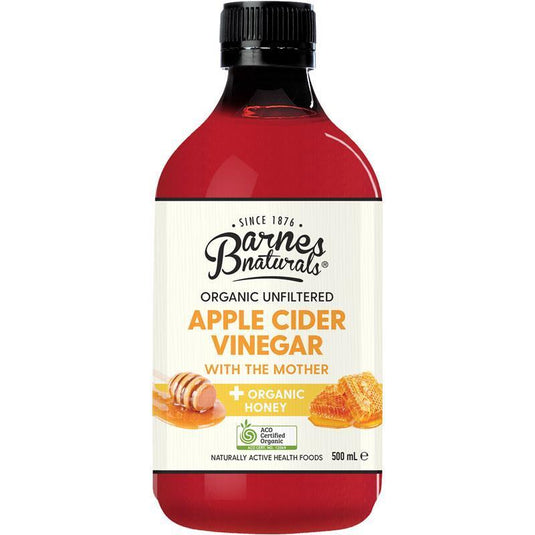 Barnes Naturals Organic Apple Cider Vinegar with the Mother and Honey 500ml
