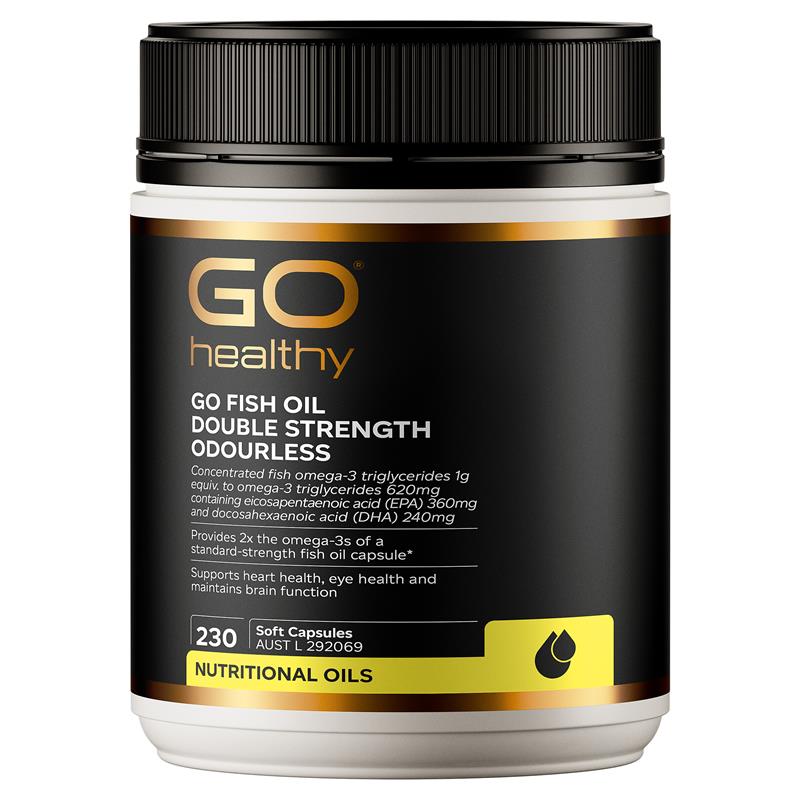 Load image into Gallery viewer, Go Healthy Fish Oil 2000 Compact Odourless 230 Softgel Capsules NEW
