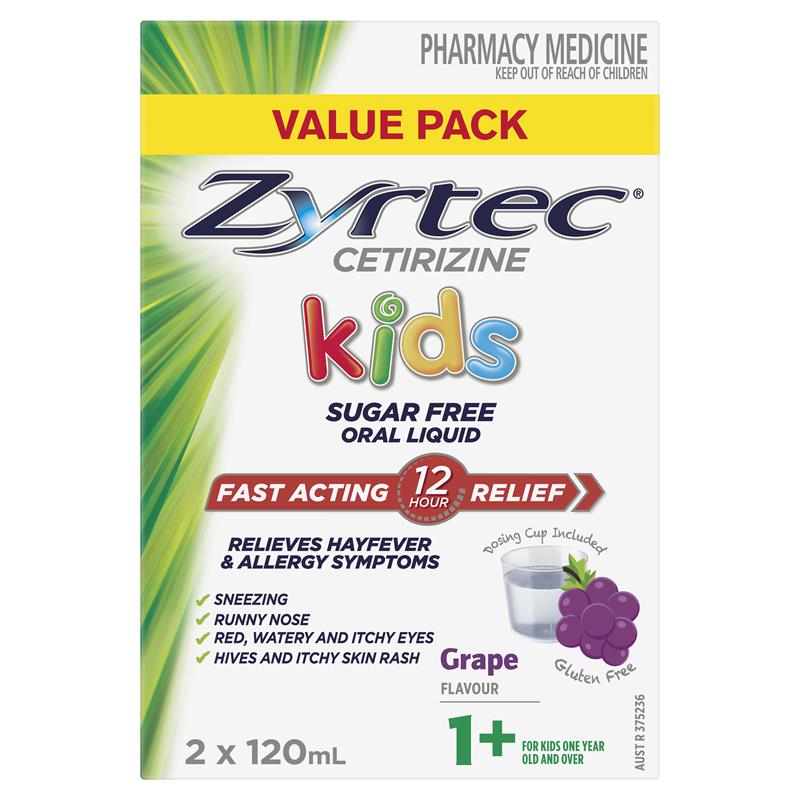 Load image into Gallery viewer, Zyrtec Kids Liquid Grape 240ml
