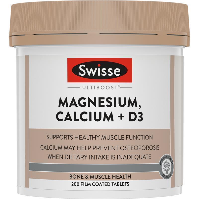 Load image into Gallery viewer, Swisse Magnesium Calcium + Vitamin D 200 Tablets
