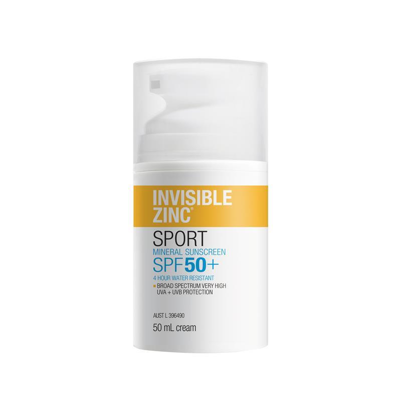 Load image into Gallery viewer, Invisible Zinc SPF 50+ Sport Mineral Sunscreen 4 Hour Water Resistant 50ml
